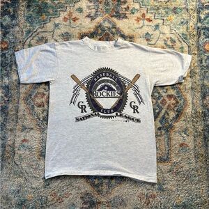 Vintage MLB Colorado Rockies Baseball T-shirt Large